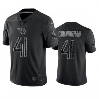 Men's Tennessee Titans #41 Zach Cunningham Black Reflective Limited Stitched Football Jersey