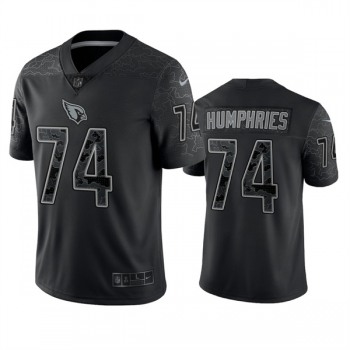 Men's Arizona Cardinals #74 D.J. Humphries Black Reflective Limited Stitched Football Jersey