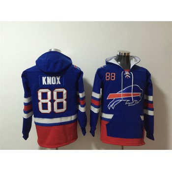Men's Buffalo Bills #88 Dawson Knox Royal Ageless Must-Have Lace-Up Pullover Hoodie