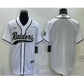 Men's Las Vegas Raiders Blank White Stitched MLB Cool Base Nike Baseball Jersey