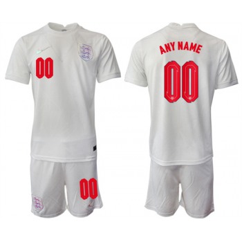 Men's England Custom White Home Soccer Jersey Suit