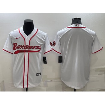 Men's Tampa Bay Buccaneers Blank White Stitched Cool Base Nike Baseball Jersey