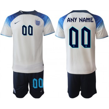 Mens England Custom White Home Soccer Jersey Suit