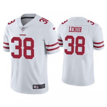 Men San Francisco 49ers #38 Deommodore Lenoir White Vapor Untouchable Limited Jersey