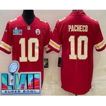 Men's Kansas City Chiefs #10 Isiah Pacheco Limited Red Super Bowl LVII Vapor Jersey