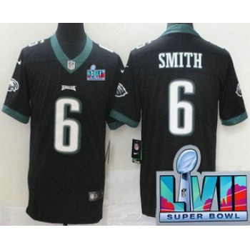 Youth Philadelphia Eagles #6 DeVonta Smith Limited Black Super Bowl LVII Vapor Jersey