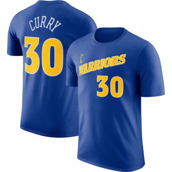 Men's Golden State Warriors #30 Stephen Curry Blue 2022-23 Name & Number T-Shirt