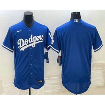 Men's Los Angeles Dodgers Blank Blue Flex Base Stitched Baseball Jersey