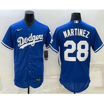Men's Los Angeles Dodgers #28 JD Martinez Blue Stitched MLB Cool Base Nike Jersey