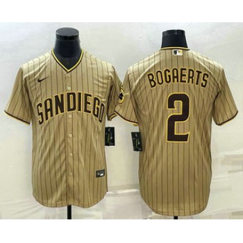 Men's San Diego Padres #2 Xander Bogaerts Grey With Patch Cool Base Stitched Baseball Jersey
